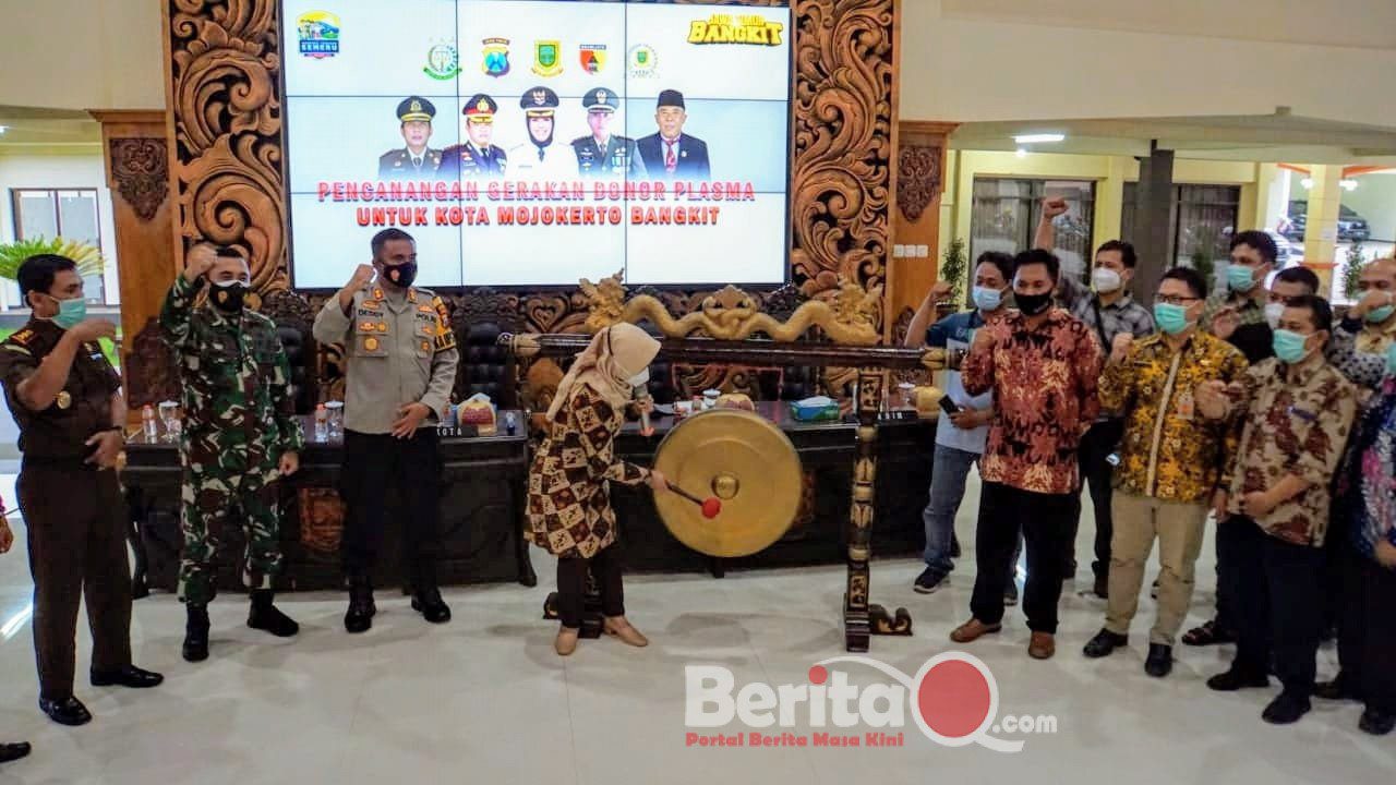 Kapolresta Mojokerto hadir dalam acara candimas untuk berikan semangat dalam penanganan Covid-19