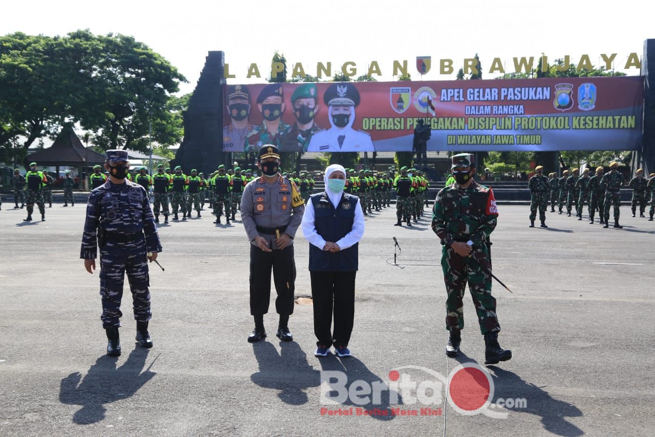 Kapolda Jatim saat apel gelar pasukan di lapangan Kodam V Brawijaya