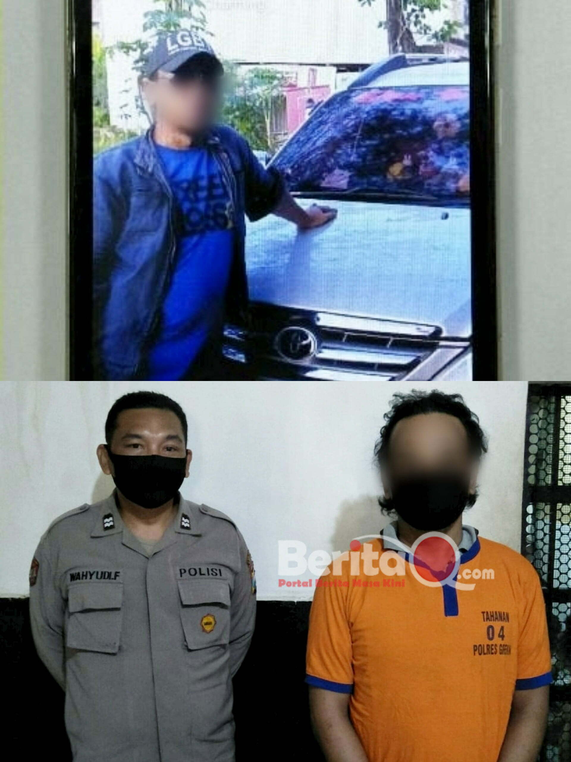 Tersangka CA diamankan Satresnarkoba Polres Gresik