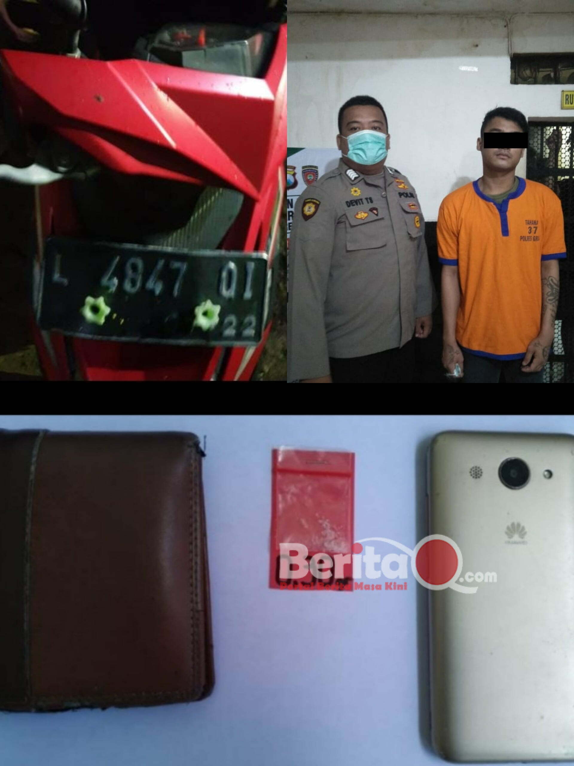 Tersangka MAN diamankan Satresnarkoba beserta barang bukti