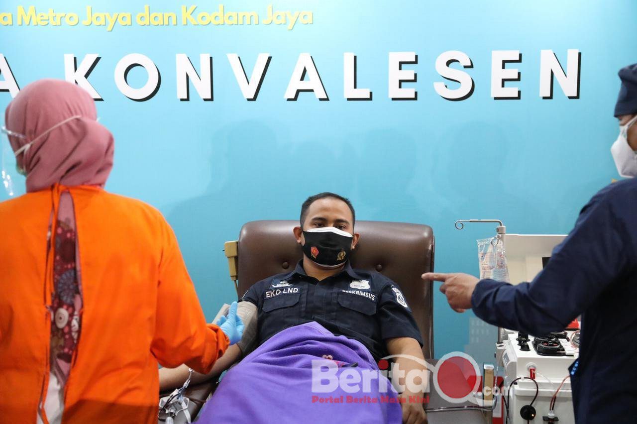 Anggota Polri Donor plasma konvalesen bisa jadi contoh institusi dan lembaga lain