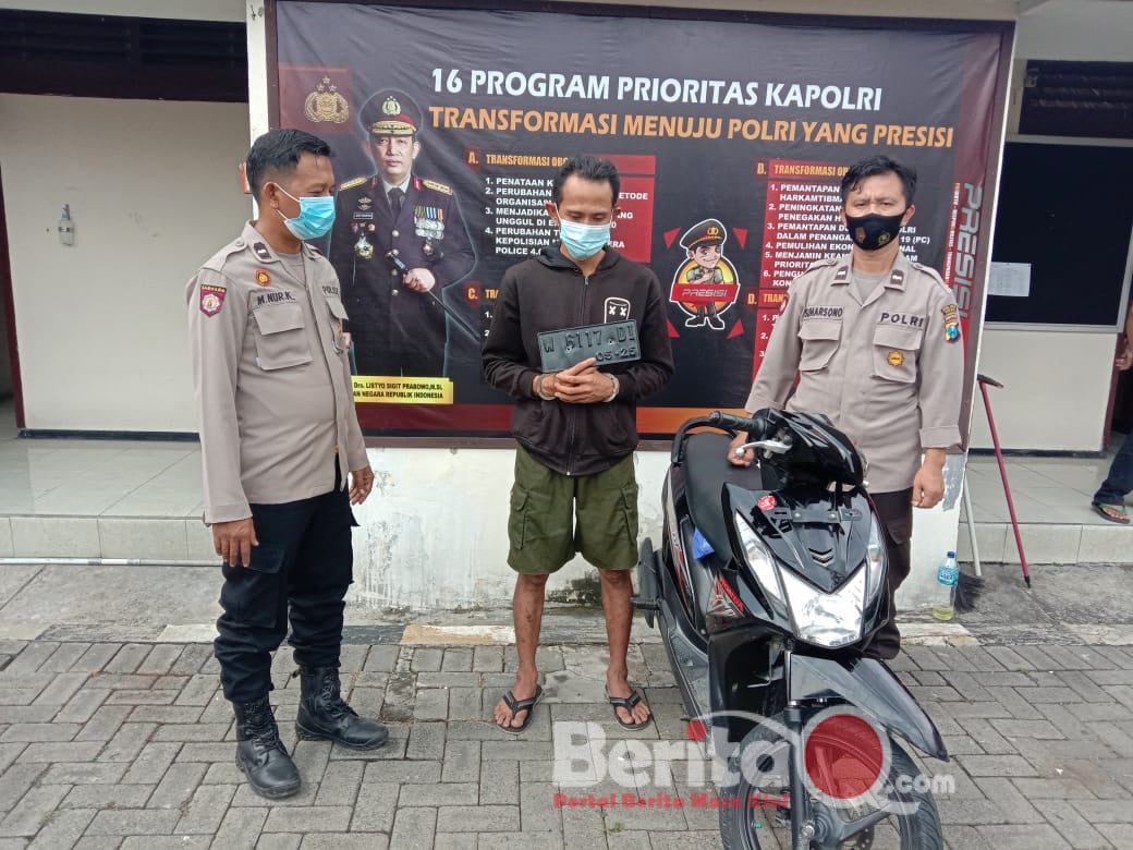 Pelaku curanmor diamankan Polsek Driyorejo beserta barang bukti