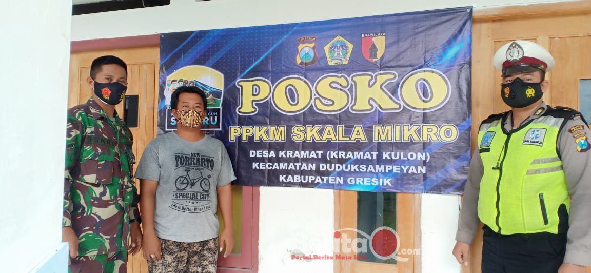 Menghadapi kebijakan pemerintah dalam penanganan Covid-19, Polres Gresik siap kawal posko PPKM skala mikro