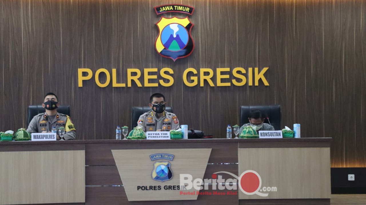 Puslitbang Kunjungan ke Polres Gresik dalam rangka penelitian dan supervisi