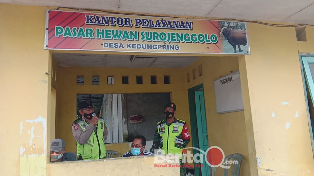 Polsek Balongpanggang bersama beberapa instansi sasar pasar hewan dalam penanganan Covid-19