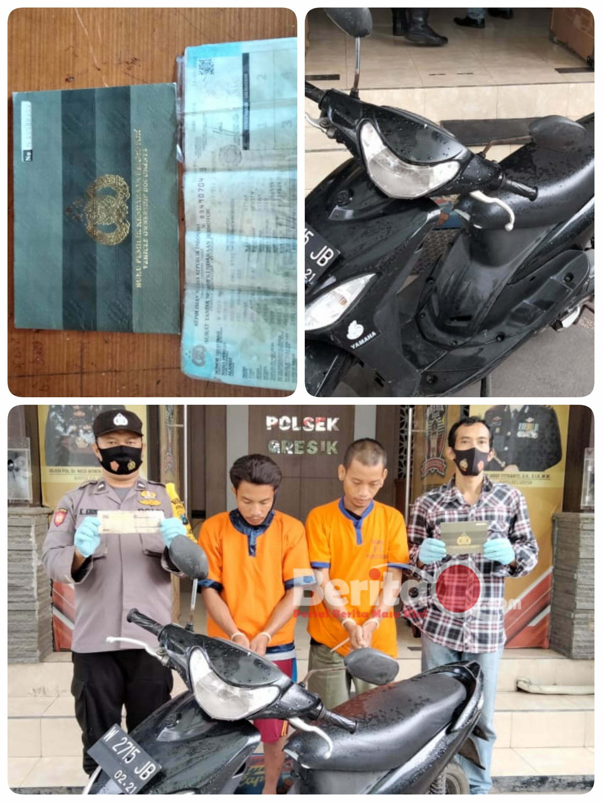 Tersangka MR dan PW diamankan petugas beserta barang bukti