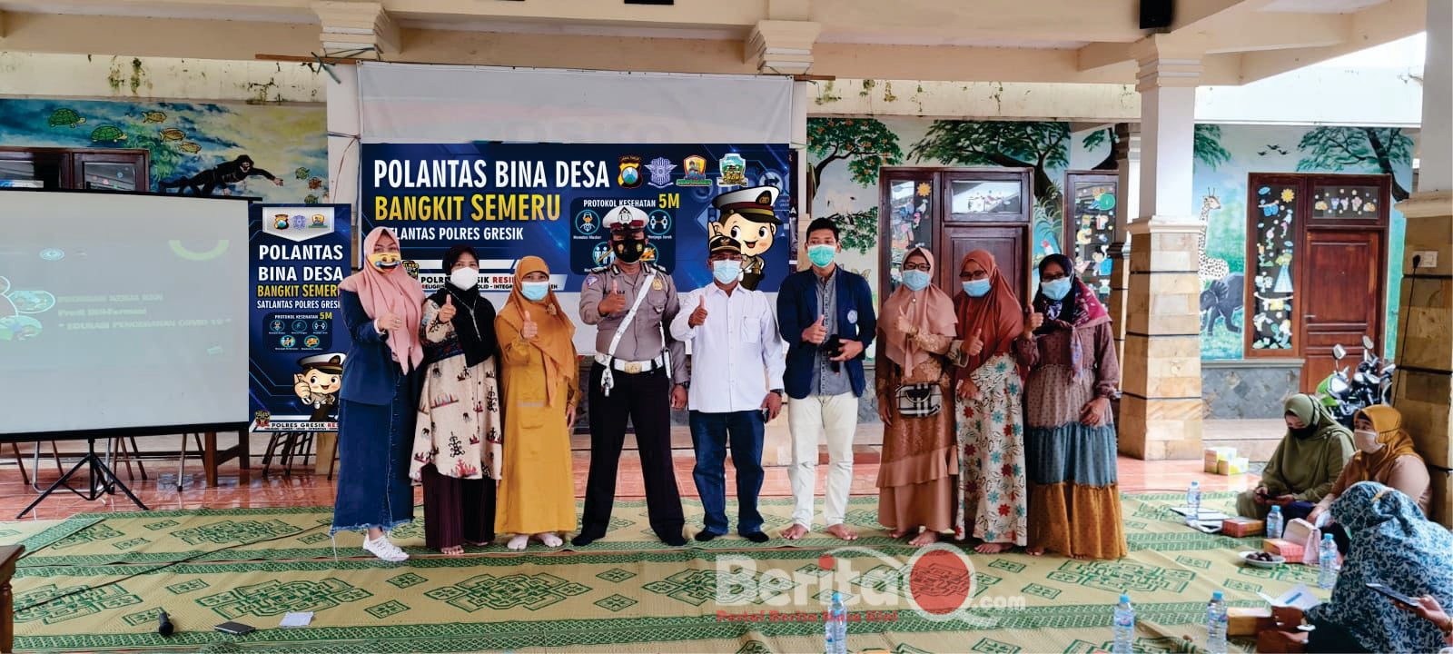 Satlantas Polres Gresik lakukan Polantas Bina Desa Bangkit Semeru