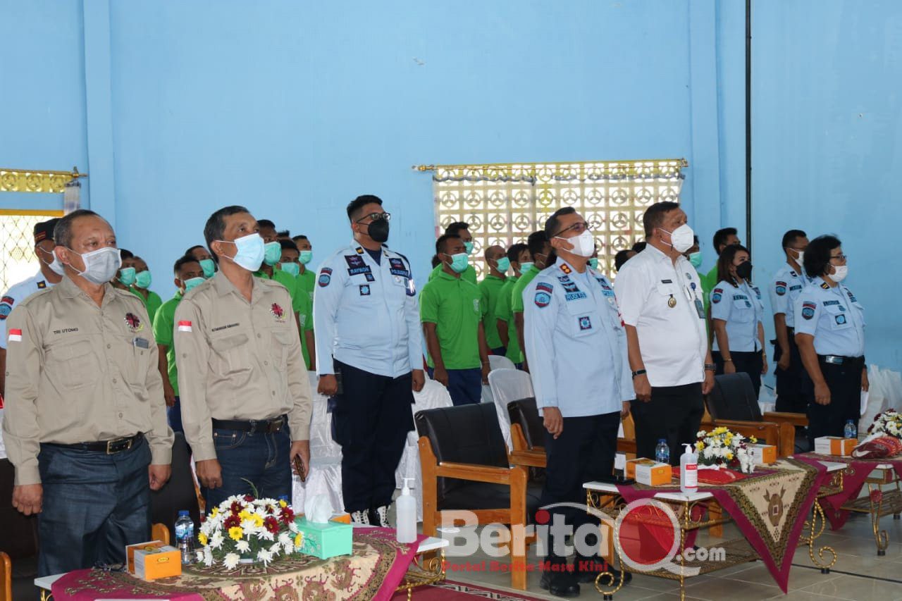 Foto : Kalapas Kelas IIA Pematangsiantar Rudy Fernando Sianturi saat membuka rehabilitasi penyalahgunaan narkoba bagi warga binaan pemasyarakatan./ist