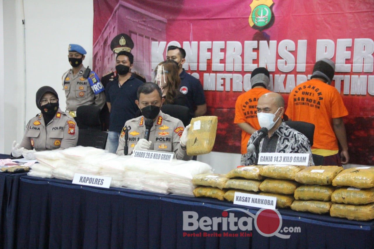 29.6 Kg Sabu dan 14.3 Kg Ganja, Berhasil Diamankan Satuan Reserse Narkoba Polres Metro Jakarta Timur 