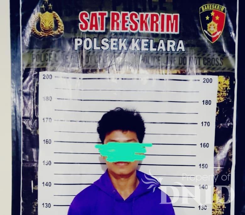 Foto Salah Satu Pelaku Penganiayaan KD Saat di Tangkap Polsek Kelara. Kab.Jeneponto-Sulsel.