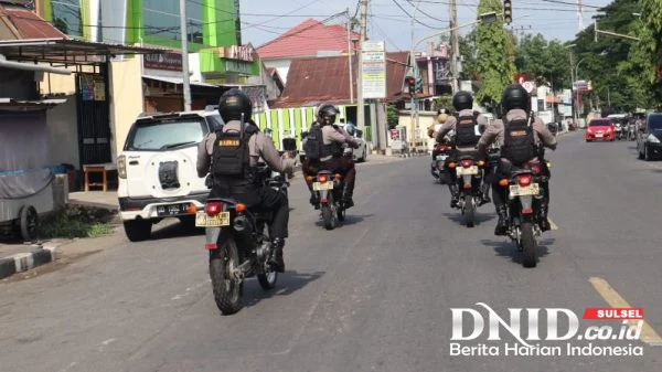 Polisi saat melakukan patroli di sejumlah titik rawan tawuran pelajar. (Dok: Ist).